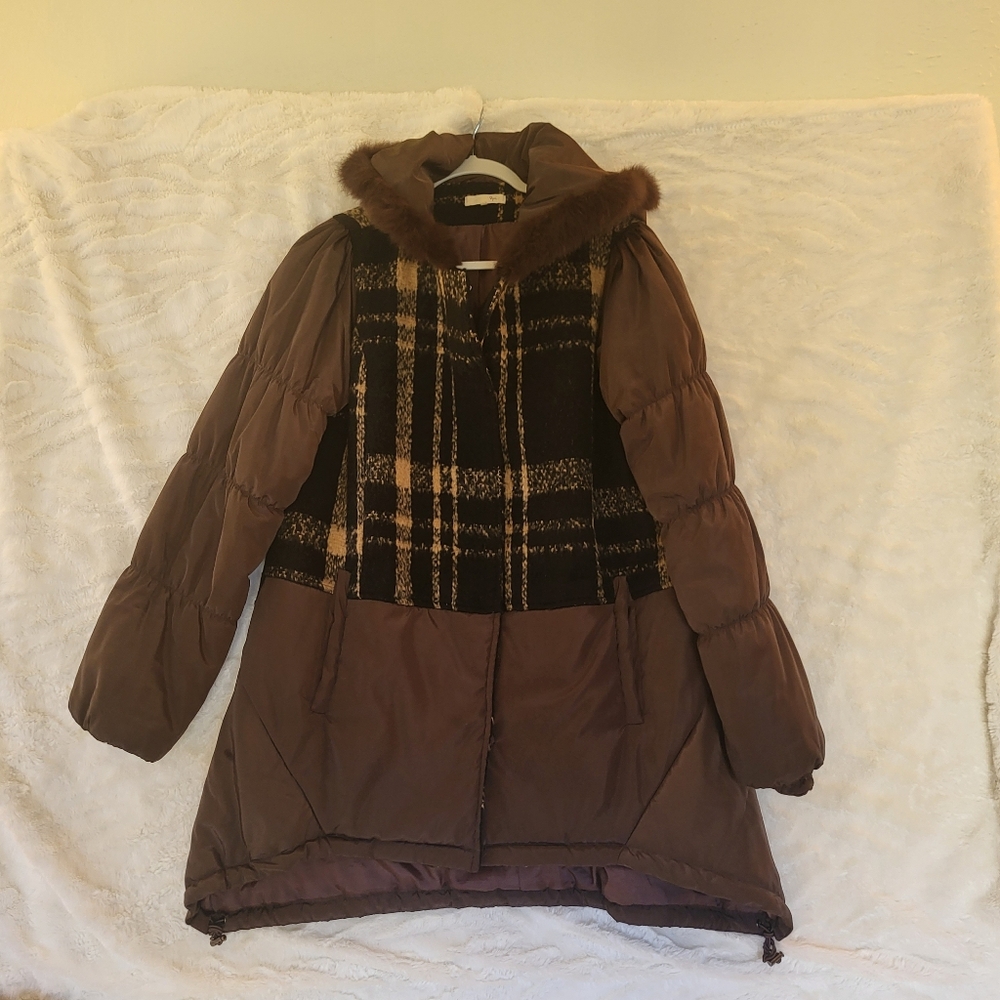 Ryu Plaid Puffer Coat